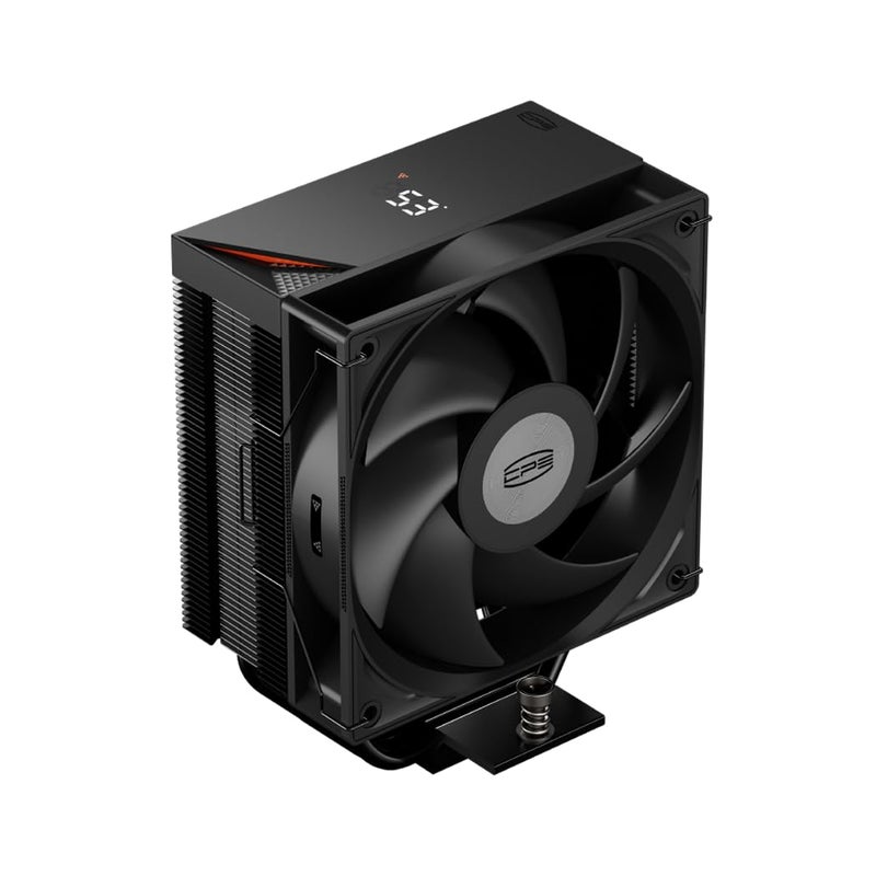 PCCOOLER CPU Air Cooler with Digital Display, Non-RGB Version, 4 Heat Pipes, High-Performance Quiet Tower Cooler, LGA 115X/1200/1700/1851, AM4/AM5 (CPS RT400 Digital BK) - Image 1